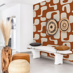 NINA - Papier peint ethnique abstrait salon