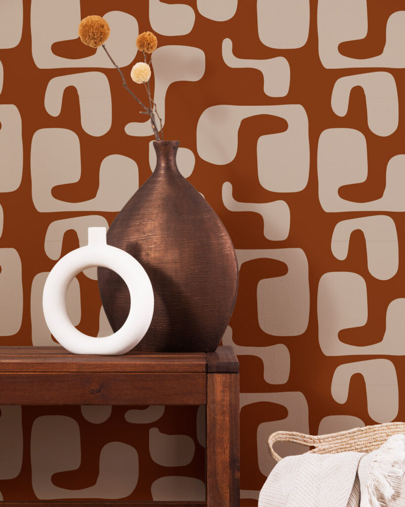 NINA - Papier peint ethnique abstrait chambre