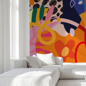BRUNA - Fresque murale multicolore salon