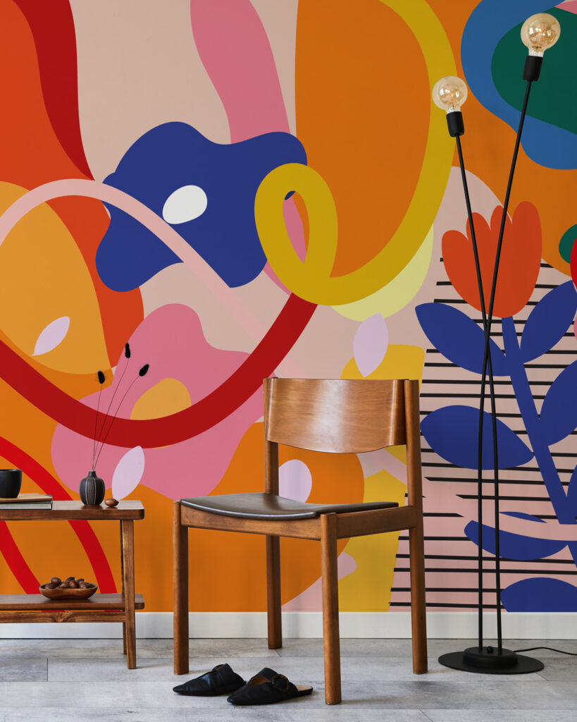 BRUNA - Fresque murale multicolore chambre