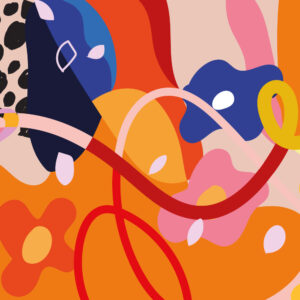 BRUNA - Fresque murale multicolore