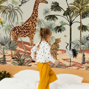 MARCO - Papier peint savane panoramique chambre