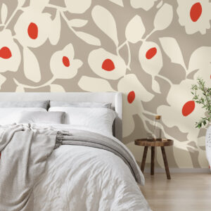 ALBANE - Papier peint panoramique gris chambre