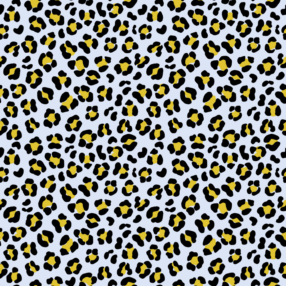 ALVARO - papier peint leopard bleu