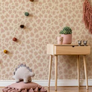 ALVARO - papier peint leopard rose chambre