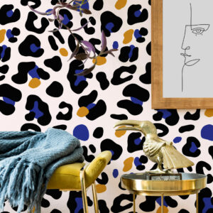 DIANA - Papier peint motif léopard moderne salle d'attente