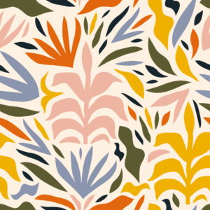 GINA - Papier peint matisse multicolore