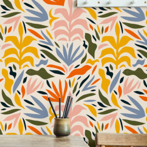 GINA - Papier peint matisse multicolore bureau