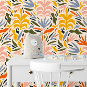 GINA - Papier peint matisse multicolore chambre enfant