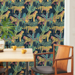 LEÏLA - Tapisserie léopard salle à manger