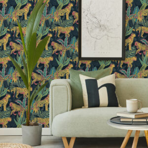 LEÏLA - Tapisserie léopard salon