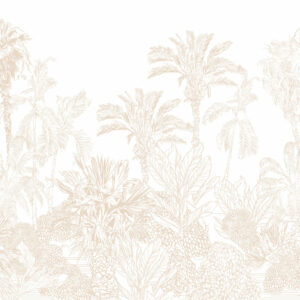 NORA - papier peint palmier beige