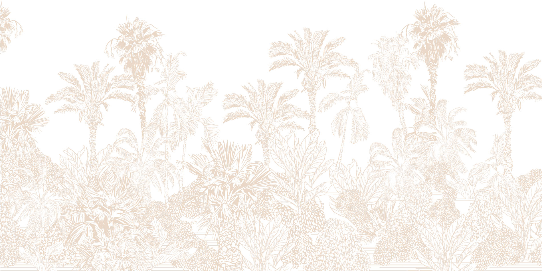 NORA - papier peint palmier beige