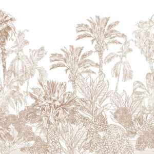 NORA - papier peint palmier marron