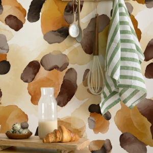 OPHÉLIE - Papier peint leopard aquarelle cuisine