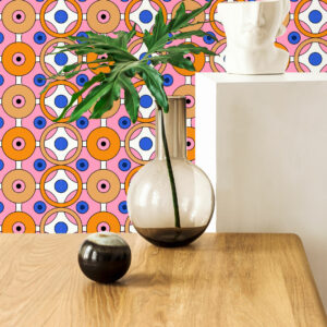 PIA - Papier peint art déco cerceau salle à manger