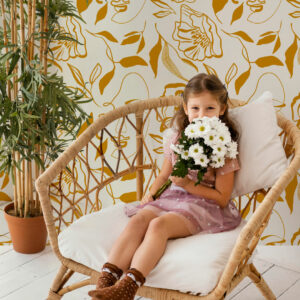 RIM - Papier peint femme et fleur coin détente