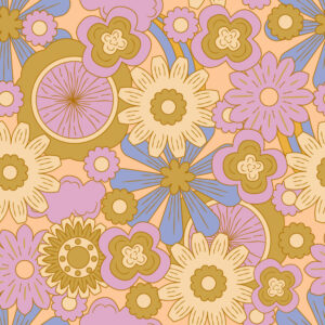 AMAL - Papier peint fleur groovy