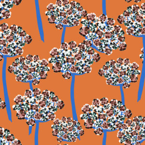 ANASTASIA - Papier peint fenouil orange