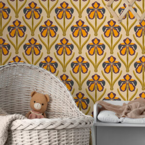 ASHLEY - Papier peint iris chambre bébé