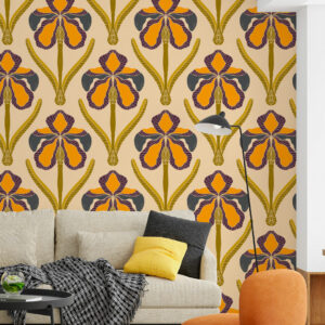 ASHLEY - Papier peint iris salon