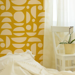 BELISAIRE - Papier peint poterie jaune chambre