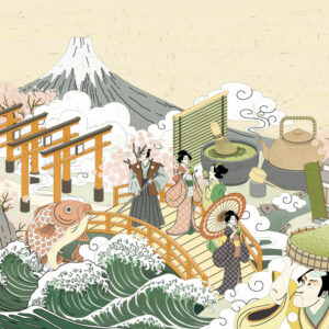 DAÏKI - Papier peint panoramique style japonais