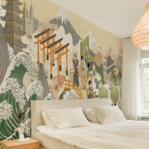 DAÏKI - Papier peint panoramique style japonais chambre 2