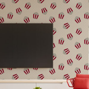 DYLAN - Papier peint pop corn vintage cinema