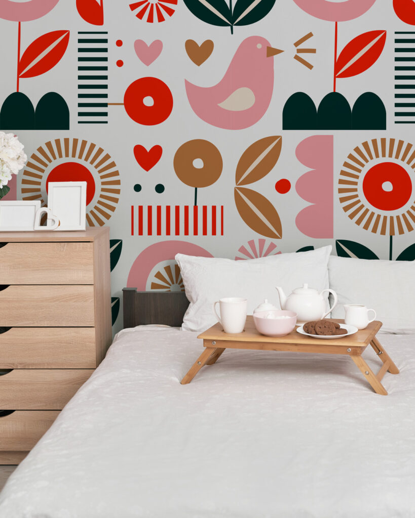 ELLA - Papier peint scandinave enfant chambre ado