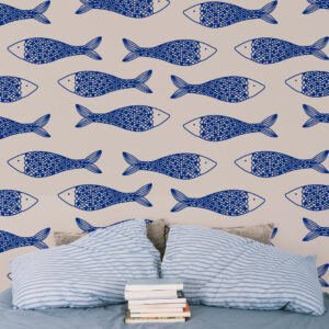 HECTOR - Papier peint poisson chambre