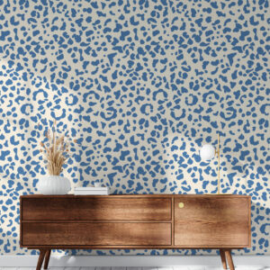 MAGUELONE - Papier peint empreinte leopard meuble télé