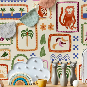 MEI - Papier peint cadre enfant chambre bébé