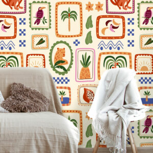 MEI - Papier peint cadre enfant dressing