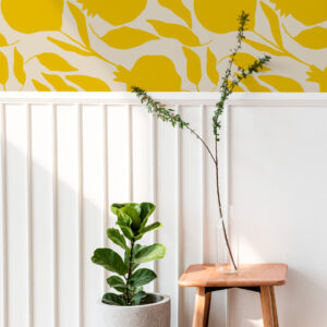 SELMA - Papier peint motif grenade entrée