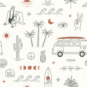 VANESSA - Papier peint surf ado