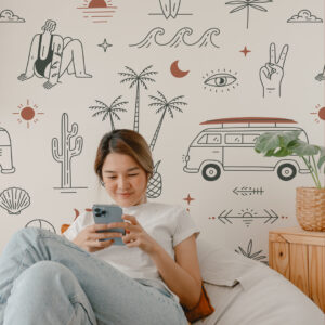 VANESSA - Papier peint surf ado chambre ado