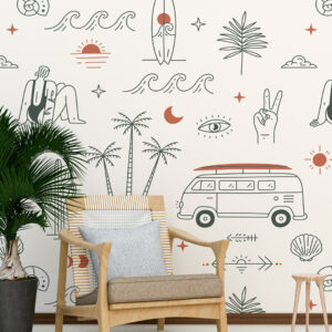 VANESSA - Papier peint surf ado coin détente