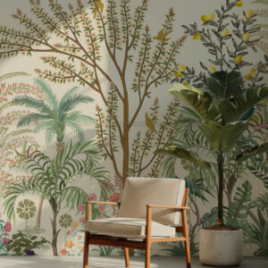 VENUS - Papier peint panoramique jungle féérique salon