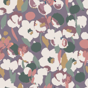 AÏCHA - Papier peint camaïeu fleuri