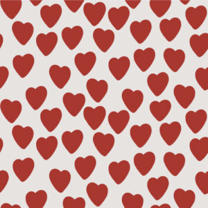 AMOR - Papier peint coeur rouge