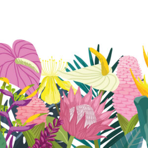 ANTHONIE - Papier peint panoramique fleurs géantes