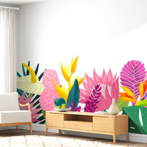 ANTHONIE - Papier peint panoramique fleurs géantes salon