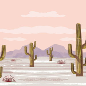 CASSIE - Papier peint panoramique désert de cactus