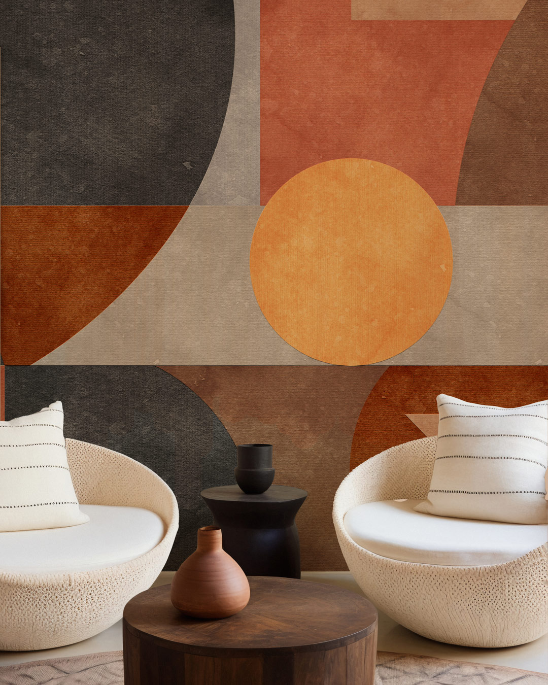 CHRISTINA - Papier peint panoramique Bauhaus coin détente