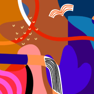 DAMIEN - Fresque murale colorée