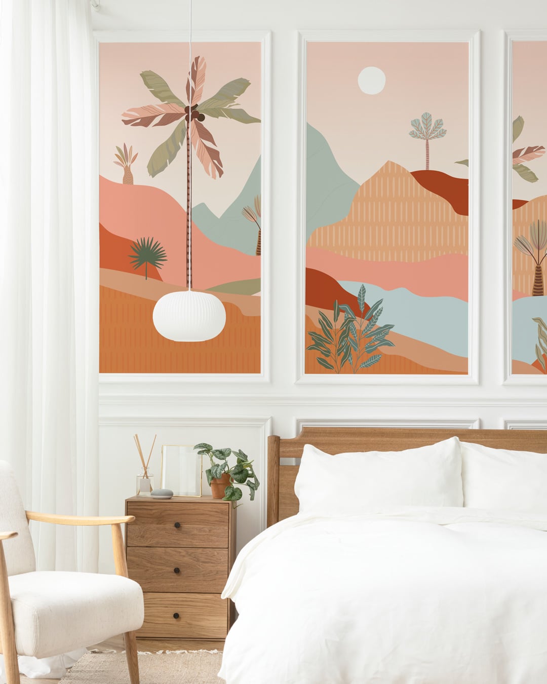 DJIBRIL - Papier peint collines tropicales chambre