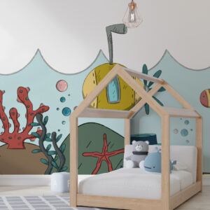 ÉLIAS - Papier peint fond marin enfant chambre 2