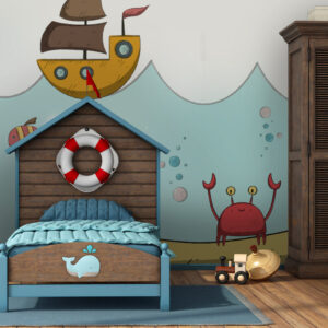 ÉLIAS - Papier peint fond marin enfant chambre