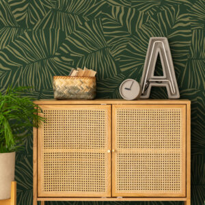 ELISA - Papier peint pèle mêle feuillage entrée